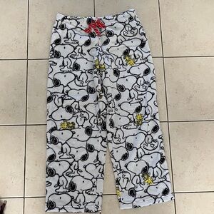 Peanuts Snoopy Pajama Bottoms - White, Black, and Yellow